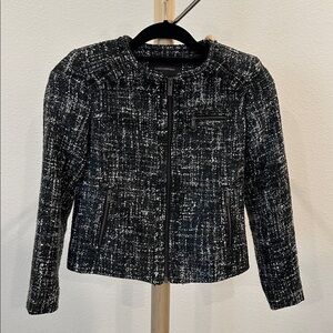Banana Republic Zip Front coated short jacket sz 00P